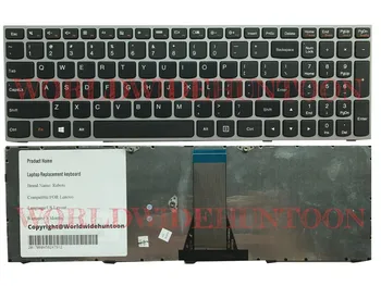 De alta calidad del teclado del ordenador portátil para Lenovo Ideapad z50 respectivamente-70 diseño de US Marco de plata sin Retroiluminación en un 100% Probado y Funcionando muy bien