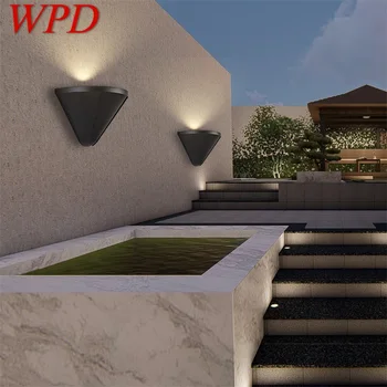 WPD Patio Aplique de Pared Negro al aire libre de las luces de Pared Impermeable Hogar Moderno Decorativo Para el Porche, Balcón Patio Villa