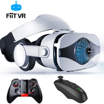 Fiit VR 5F auricular versión del Ventilador de enfriamiento de la realidad virtual gafas de gafas 3D Deluxe Edition cascos smartphone controlador Opcional