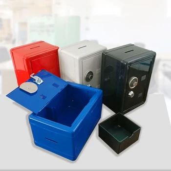 Mini de Metal Caja de seguridad con CLAVE de Ahorro de Dinero de las Cajas de Organizador de Dinero del Banco