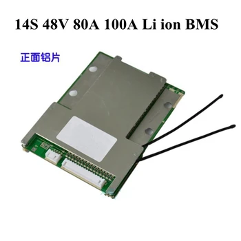Bluetooth BMS 14S 48V 80A 100A Batería de Polímero de Litio Impermeable PCM BMS de la Junta de Protección para 14S Li-ioner Batty Pcka