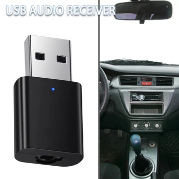 Car Audio Receptor USB Inalámbrico Transmisor de 3.5 mm AUX Adaptador de Auto bluetooth compatible con 5.0 Transmisores Para PC Auriculares