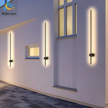 Nórdico Moderno Tira Larga culminante LED de la Lámpara de Pared del Dormitorio Comedor Sala de Estudio de la Cabecera de la Pared de las Luces de la Sala de estar Decoración de Pared Lámparas de