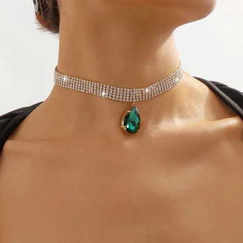 Exagerada De Lujo De Moda Nicho De Collar Collar De Mujer De 2023 Cristal Completo Gargantillas Collar Mayorista De Accesorios