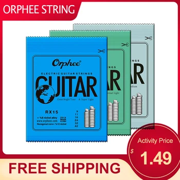 Orphee Caliente 6Pcs/Set Practica de Acero Niquelado de las Cuerdas de Guitarra Con el Paquete de venta de Accesorios de Guitarra Partes de Guitarra para Guitarras