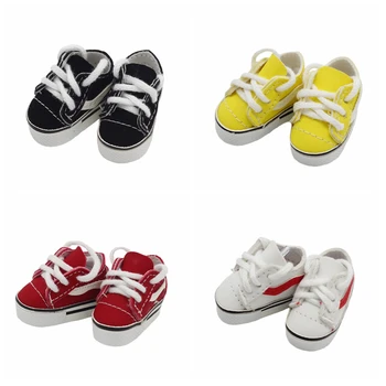 4*1.8 cm Rojo/Amarillo/Blanco/Negro Zapatos de Lona Para Blyth Muñeca de Moda Mini Zapatos de Muñeca para un Ajuste para el 15cm EXO KPOP Muñecas
