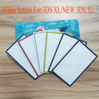 Cristal en la parte Superior Superior de la pantalla LCD Protector de Pantalla OEM Para Diferentes New 3DS LL/XL Frente de la Lente de Espejo de Marco Para la NUEVA 3DS XL