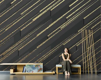 beibehang Personalizar la pared de artículos de decoración para el hogar moderno de nueva línea abstracta dormitorio sala de estar decoración de pintura de fondo de pantalla