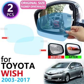 para Toyota Wish 10 20 AE10 AE20 2003~2017 Completa de la Cubierta del Espejo Retrovisor Anti-Niebla a prueba de Lluvia Anti Niebla Película de Accesorios 2009 2010 2016