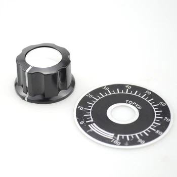 1set dial de Precisión+perilla/Numérico de Aluminio de la Perilla de Control de Potenciómetro