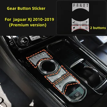 Coches de Acero inoxidable Interior de la Central de Control de Botón Multimedia de la etiqueta Engomada de Cambio de marcha Pegatinas Para Jaguar XJ 2010-2019 Accesorios
