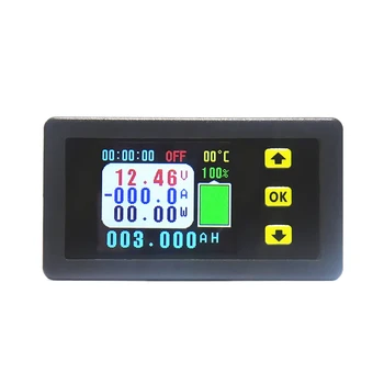 VA7510S Medidor de Voltaje y Corriente 100A 6-75 V/0 V-120 V DC Amperímetro Voltímetro de Salida del Monitor de la Batería de Carga y Descarga