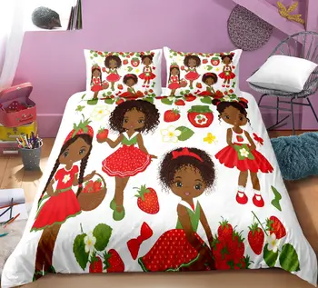 La princesa de la Muchacha de la impresión en 3D funda de edredón de cama conjunto de tres piezas habitación de los niños productos de dibujos animados funda de edredón funda de almohada