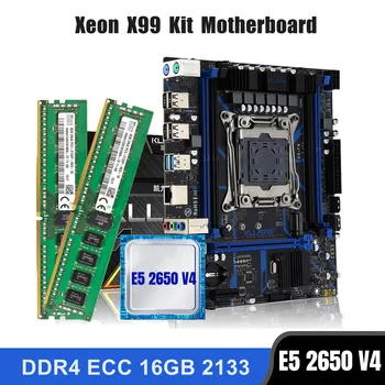 Kllisre placa base X99 combo kit LGA 2011-3 Xeon E5 2650 V4 CPU de 16 gb DDR4 (2PCS 8G) 2133MHz de Memoria ECC