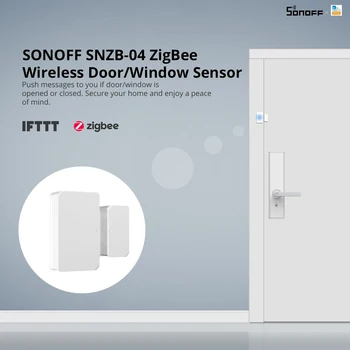 SONOFF SNZB-04 ZigBee Inalámbrico de Puerta/Ventana del Sensor Detector de encendido/ Apagado De la Notificación de Alertas a través de eWeLink de la APLICACIÓN Inteligente de Seguridad en el Hogar