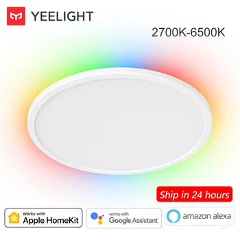 Yeelight Smart LED RGB de la Luz de Techo 400C 25mm Ultra Delgada 2700K-6500K Dimmable Impermeable IP54 220V Control Inteligente para Homekit