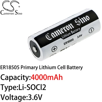 Cameron Sino Desechables de Gran Capacidad de la Batería Aaa de la Batería de 4000mAh Li-SOCl2 3.6 V Números de Parte Compatibles: ER18505, UN