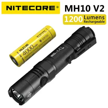 NITECORE MH10 V2 1200Lumen CREE XP-L2 V6 Linterna de LED Táctica 4000mAh 21700 la Batería USB-C Recargable de la Antorcha