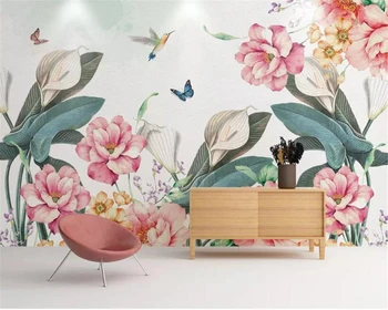 Fondo de pantalla personalizado de la Planta de la flor de los niños de la sala de sofá de fondo decoración de la pared del mural 3d papel pintado mural de papel de parede