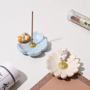 Resina de Sakura línea poseedor de incienso creativo incienso bandeja Japonés de comestibles, artesanías zen mobiliario accesorios para el hogar