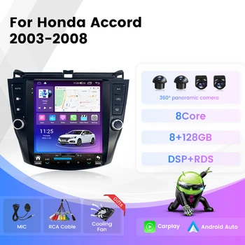 Para Honda Accord 7 CM de la UC CL 2003-2008 7862S Tesla Estilo del Coche de la Pantalla de la Radio, el Reproductor Multimedia de Navegación GPS Carplay Android Auto