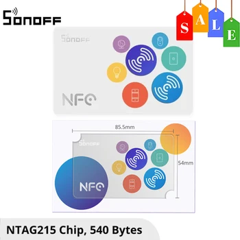 SONOFF Etiqueta NFC Etiquetas Inteligentes 215 Chip 540 Bytes de Automatización de accesos directos de Toque Para activar Smart Escena Compatible Con Teléfonos NFC