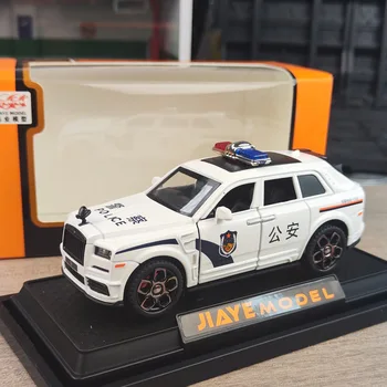 1:36 Rolls Royce Cullinan coche de la policía de Simulación Fundido a troquel de la Aleación de Metal Modelo de Sonido del coche de la Luz Tire hacia Atrás de la Colección de Niños de Juguete de Regalos
