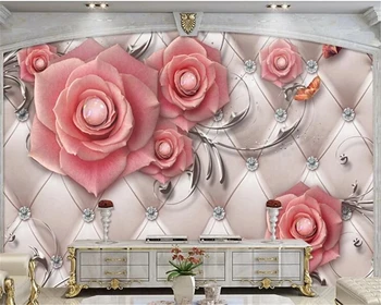 beibehang 3d papel pintado de estilo moderno fondo de pantalla bellas joyas de flores fondo de pantalla lago de los cisnes de fondo fondos de pantalla para la sala de estar