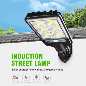 Solar de las Luces de Calle al aire libre 108COB LED Lámpara Solar Con 3 Modo de Iluminación Sensor de Movimiento de Seguridad para el Patio del Jardín Ruta Jardín