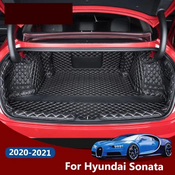 La Cajuela Estera del Tronco de Coche Personalizado Partes Trasera Forro de Arranque de Estilo Anti-Sucio Protector Para Hyundai Sonata 2020 2021 DN8 10