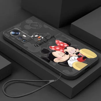 Disney Minnie Mouse caja del Teléfono Para el Xiaomi Mi 12T 12S 12 11T 11 10T 10S 10 9 Ultra Lite Pro Líquido Cuerda Cubierta de la Funda