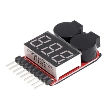 Lipo Comprobador de RC Lipo Detector de Voltaje de Baja Tensión Zumbador de la Alarma y el Indicador LED para 1S-8S Iithium