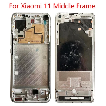 La vivienda Media de Marco Bisel LCD de la Placa del Panel de Chasis Para Xiaomi Mi 11 Pocophone Teléfono de Metal Medio de Fram M2011K2C