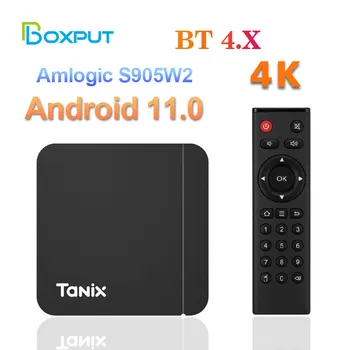 Tanix W2 Smart TV Box Android 11 Amlogic S905W2 con 2GB 16GB de Apoyo H. 265 AV1 Dual Wifi HDR 10+ Media Player Set Top Box
