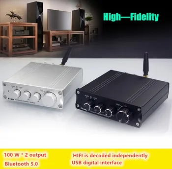 Nueva POBLACIÓN A10 HiFi 2.0 Dual TPA3116 Digital de Audio Amplificador de Potencia de 100W*2 USB PCM2706 Bluetooth 5.0 QCC3003+NE5532+PCM5102A