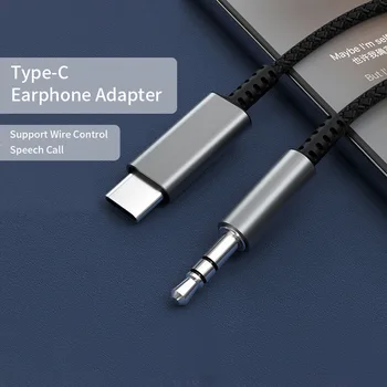 Aux Cable de Audio de Tipo C, USB-C a 3.5 mm Macho Jack de Audio AUX Cable Adaptador de Coche Aux de la Línea de Alambre de Huawei, Xiaomi Samsung Accesorios