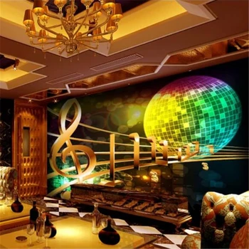 beibehang un fondo de pantalla Personalizado en 3d mural de oro de la música de la hoja de ktv decorativo de pared de fondo sala de estar dormitorio papel tapiz de pared