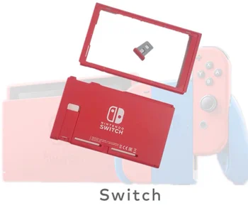 2pcs para Nintendo Caso del Switch NS Consola de la Vivienda de Sustitución de la carcasa Cubierta de Plástico Negro Rojo Original Nuevo
