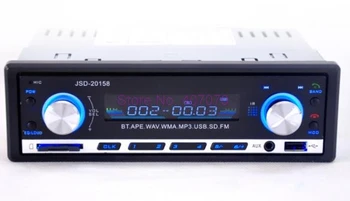 por DHL/Fedex 10pcs de la Radio del Coche de Bluetooth JSD 20158 Car Audio Estéreo En el tablero Receptor de FM, Aux Entrada de Receptor USB MP3 MMC WMA Radio