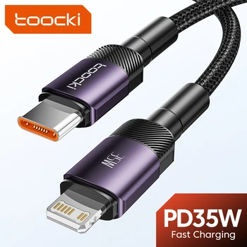 Toocki 35W USB Tipo C para Cable Lightning PD Carga Rápida Para el iPhone 14 13 12 Max Pro XR Teléfono Cable de Datos de Carga Rápida de Cable de Alambre