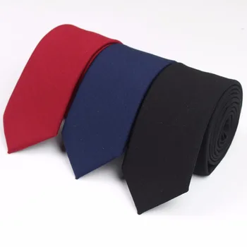 Los Hombres de la moda Colorida Corbata Traje de Negocios Lazos Sólidos de Color de la Corbata Estrecha Delgado Flaco Cravate Estrecho de Espesor Corbatas