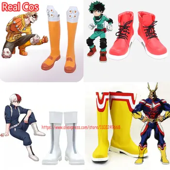 RealCos Anime Mi Héroe De La Academia Izuku Midoriya Shoto Inspector Todoroki Todos Puedan Millones De Cosplay Zapatos Botas De Halloween Personalizado