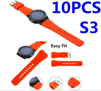 10PCS 11 de Colores de Silicona Correa de reloj de Engranajes S3 Clásico/ Frontera de 22 mm de la Banda de Reloj de la Correa de Reemplazo de la Pulsera Samsung Gear S3