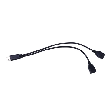 USB 2.0 Tipo a 1 Macho A 2 Hembras Y-Splitter Carga de Cable de Extensión