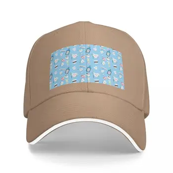 Dental Patrón de Fondo Azul Gorra de Béisbol de los rayos Uv Protección Solar, Sombrero de la gorra de Camionero de la Visera del Sombrero Masculino de LA Mujer