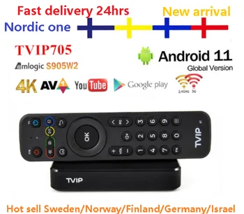 TVIP705 Nórdico de una caja de tv Android 11.0 CAJA de TV 4K Ultra HD S905W2 2.4/5G WiFi BT TVIP 705 Media Player TVIP605 Caja de TV livego tv