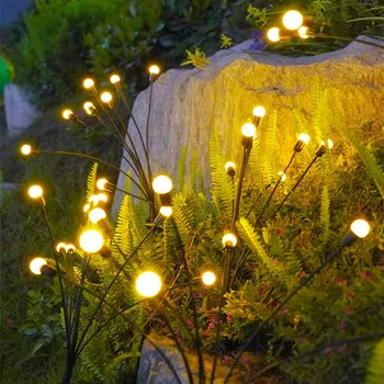 10LED Solar Lámpara de Jardín al aire libre Decorativa del Paisaje de la Luz Solar Firefly Césped Lámparas País de la Calle Jardín de Césped, Decoración del Jardín de la Luz