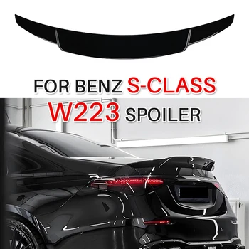 Para el Benz S-Class W223 AMG Alerón Trasero ABS Extensión de la TAPA Ala de Cola Negro Brillante de los Accesorios del Coche 2021 2022 2023