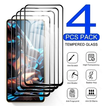 4PCS Completo de la Cubierta de Vidrio Templado Para Xiaomi Poco X5 X 5 Pro Poko Poxo Poco X5pro Pocox5 Pocox5pro5G Protectores de Pantalla de Cristal de la Película