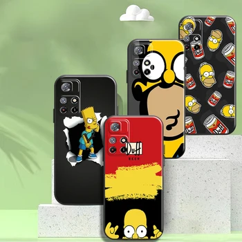 Divertidos dibujos animados de los Simpsons, la Familia Para Xiaomi Redmi 10 9 9T 9A 9AT 9C Redmi Nota 11 11T 11S 10 10 10 T 9 9 Pro 5G caja del Teléfono de TPU